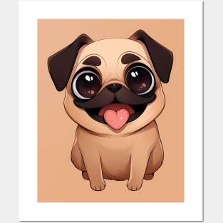 Cute Pug Posters and Art